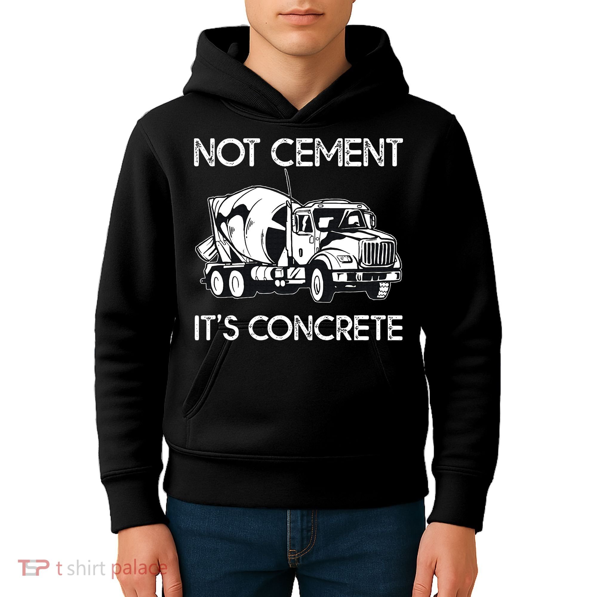 Concrete Finisher Worker Cement Mixer Truck Driver Kids Hoodie
