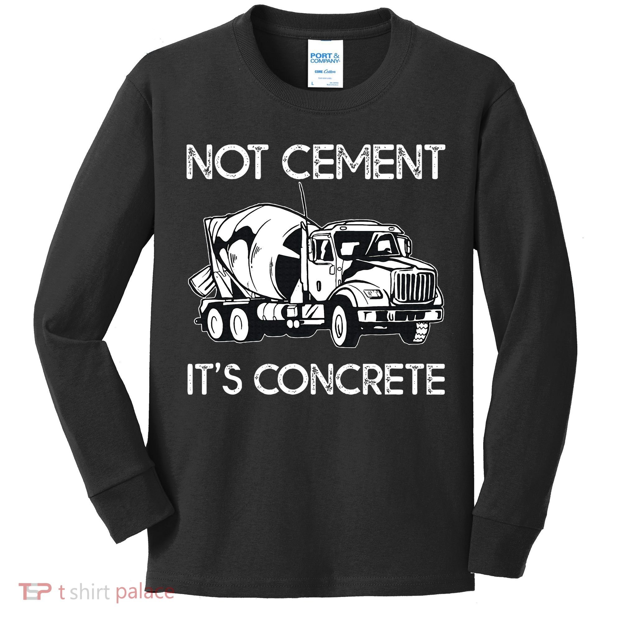 Concrete Finisher Worker Cement Mixer Truck Driver Kids Long Sleeve Shirt