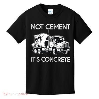 Concrete Finisher Worker Cement Mixer Truck Driver Kids T-Shirt