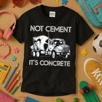 Concrete Finisher Worker Cement Mixer Truck Driver Kids T-Shirt thumb 3