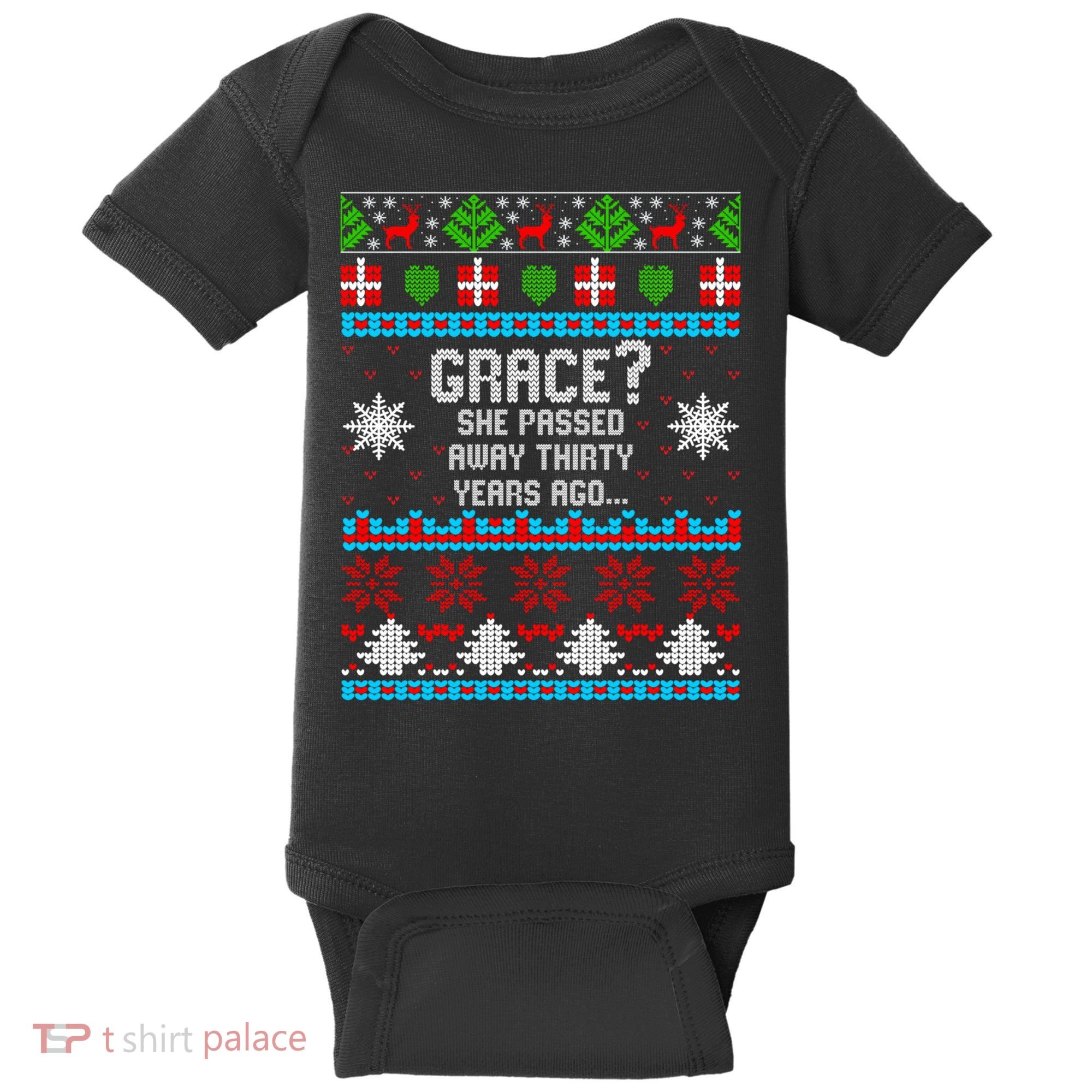 Christmas Family Winter Vacation Ugly Sweater Style Baby Bodysuit