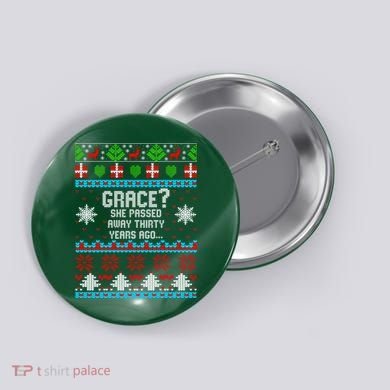 Christmas Family Winter Vacation Ugly Sweater Style Button