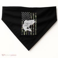 Camouflage Flag Walleye Fishing Angler USA-Made Doggie Bandana thumb 0