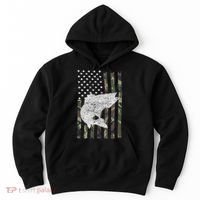 Camouflage Flag Walleye Fishing Angler Hoodie thumb 0