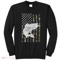 Camouflage Flag Walleye Fishing Angler Sweatshirt thumb 0