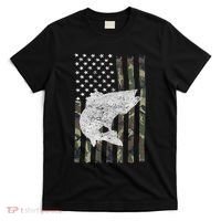Camouflage Flag Walleye Fishing Angler T-Shirt thumb 0