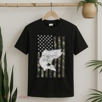 Camouflage Flag Walleye Fishing Angler T-Shirt thumb 2