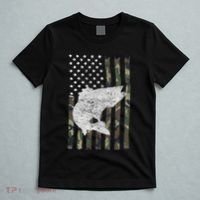 Camouflage Flag Walleye Fishing Angler T-Shirt thumb 5