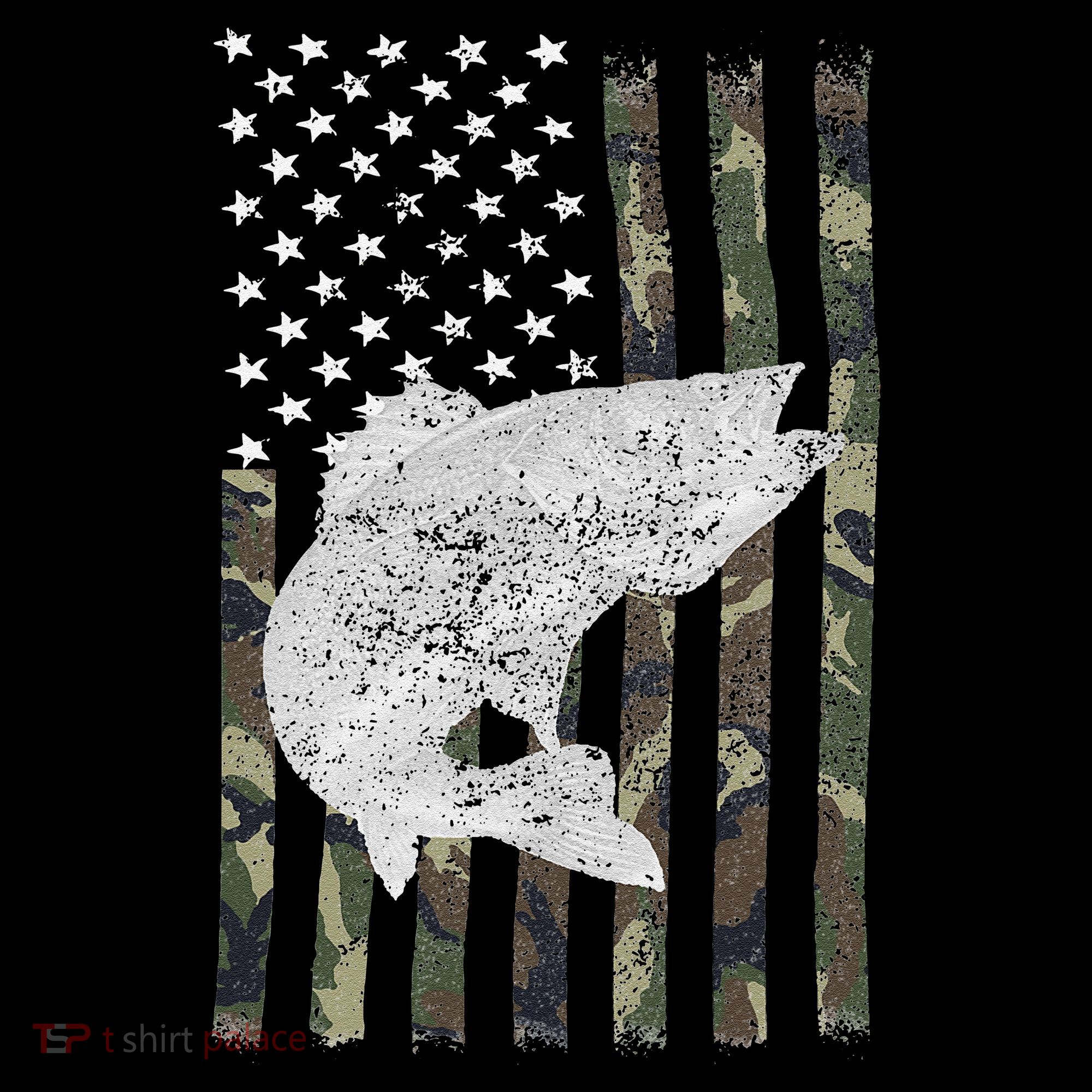 Camouflage Flag Walleye Fishing Angler Coffee Mug