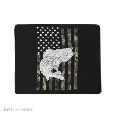 Camouflage Flag Walleye Fishing Angler Mousepad