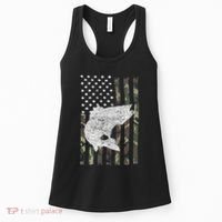 Camouflage Flag Walleye Fishing Angler Women's Tank Top thumb 0