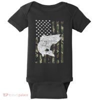 Camouflage Flag Walleye Fishing Angler Baby Bodysuit thumb 0