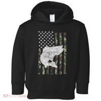 Camouflage Flag Walleye Fishing Angler Toddler Hoodie thumb 0
