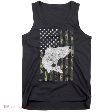 Camouflage Flag Walleye Fishing Angler Tank Top