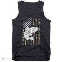 Camouflage Flag Walleye Fishing Angler Tank Top thumb 0