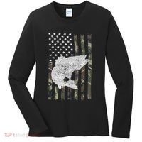 Camouflage Flag Walleye Fishing Angler Women's Long Sleeve Shirt thumb 0
