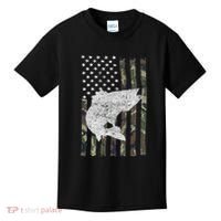 Camouflage Flag Walleye Fishing Angler Kids T-Shirt thumb 0