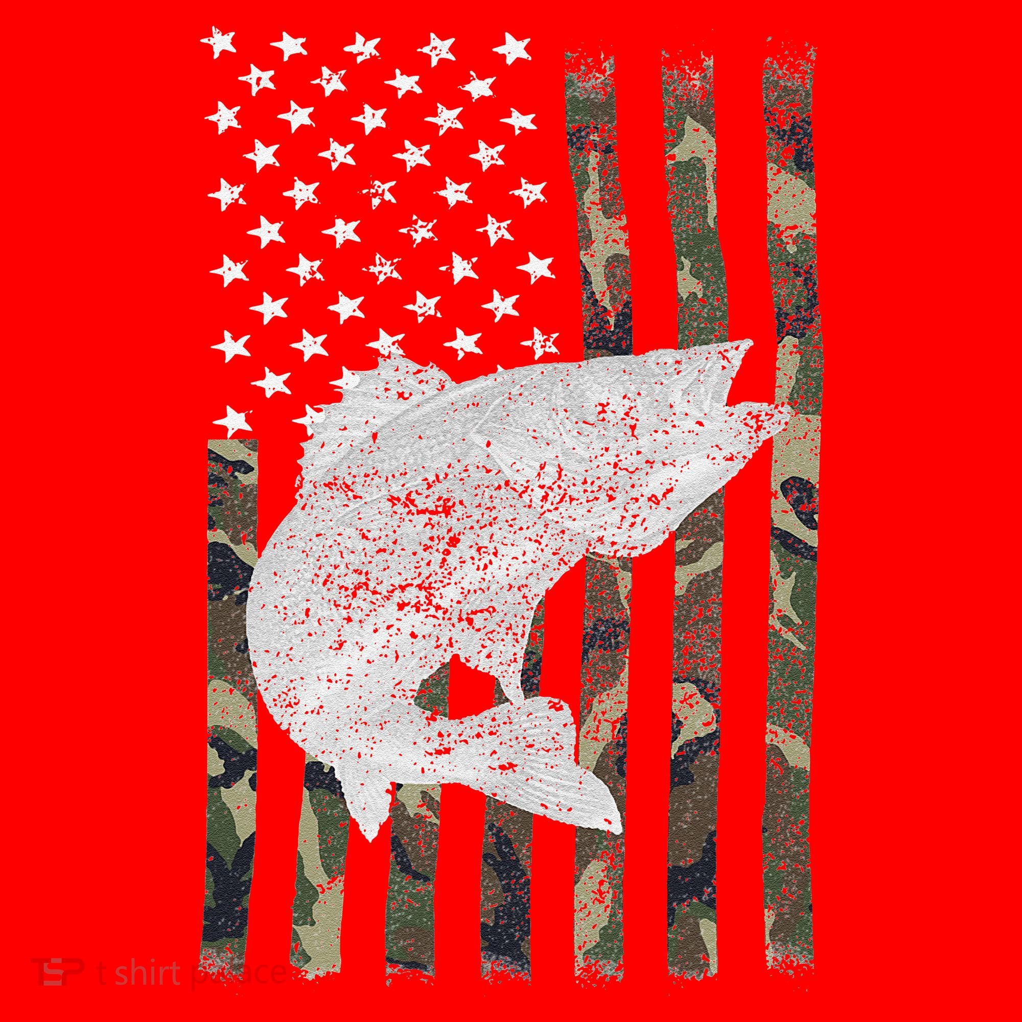 Camouflage Flag Walleye Fishing Angler Santa Hat