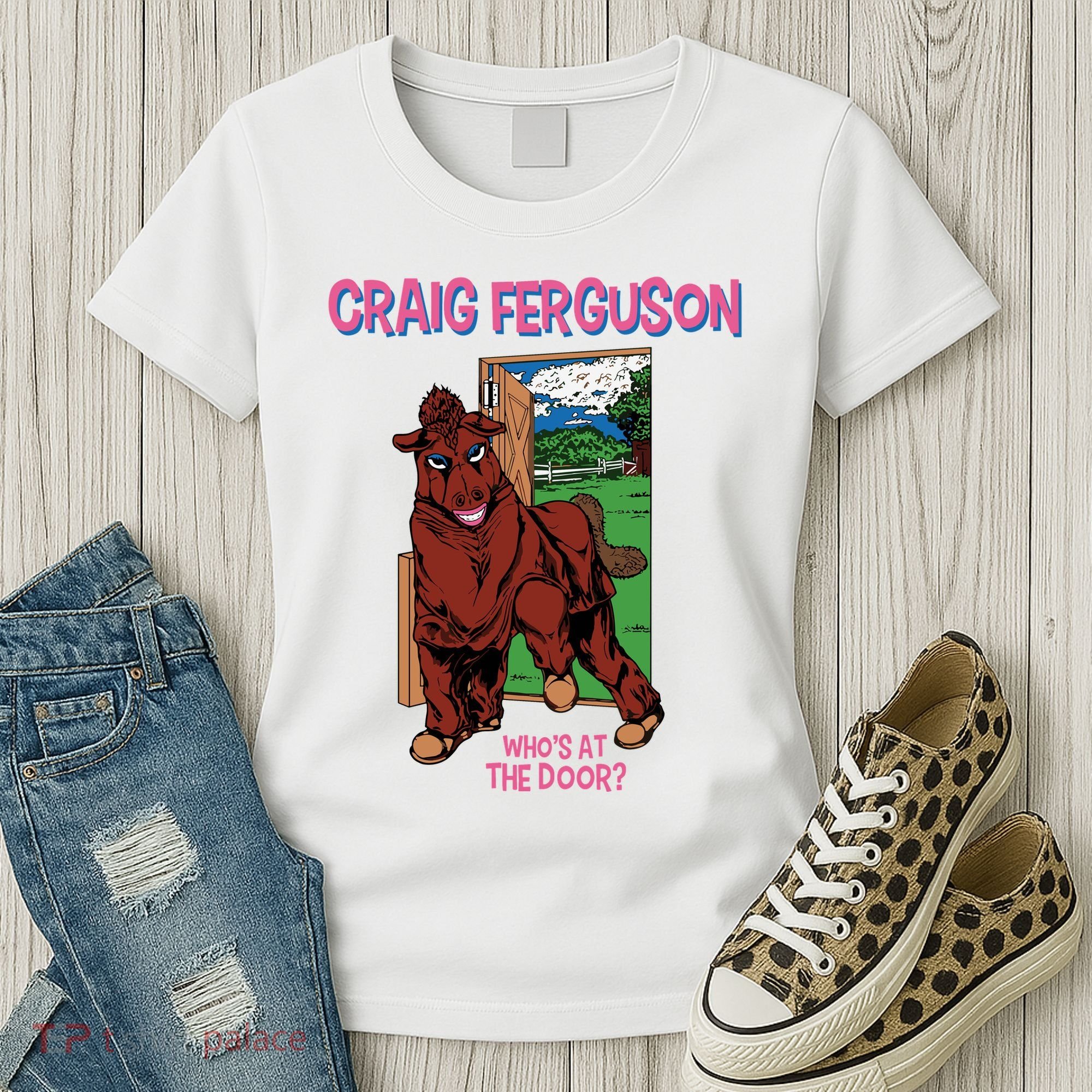 Craig Ferguson WhoS At The Door Women's T-Shirt