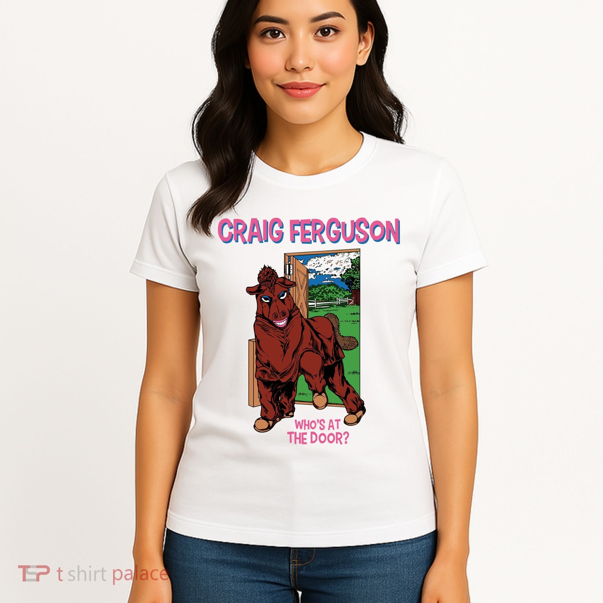 Craig Ferguson WhoS At The Door Women's T-Shirt