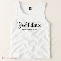 Christian For Women Godfidence Trust God Faith Gift Tank Top thumb 2