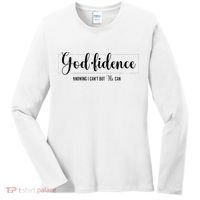 Christian For Women Godfidence Trust God Faith Gift Women's Long Sleeve Shirt thumb 0