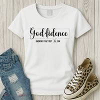 Christian For Women Godfidence Trust God Faith Gift Women's T-Shirt thumb 3
