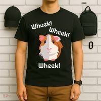 Cute Funny Wheek Guinea Pig Owner Cavy Lover T-Shirt thumb 6