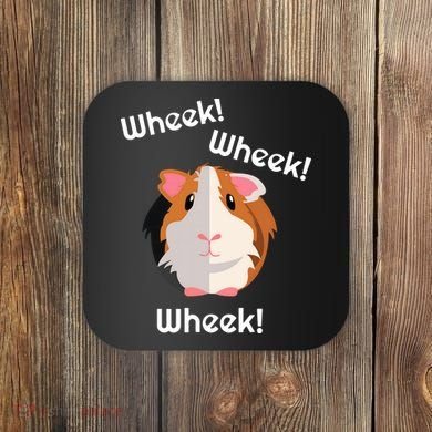 Cute Funny Wheek Guinea Pig Owner Cavy Lover Coaster