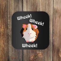 Cute Funny Wheek Guinea Pig Owner Cavy Lover Coaster thumb 0