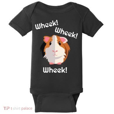 Cute Funny Wheek Guinea Pig Owner Cavy Lover Baby Bodysuit