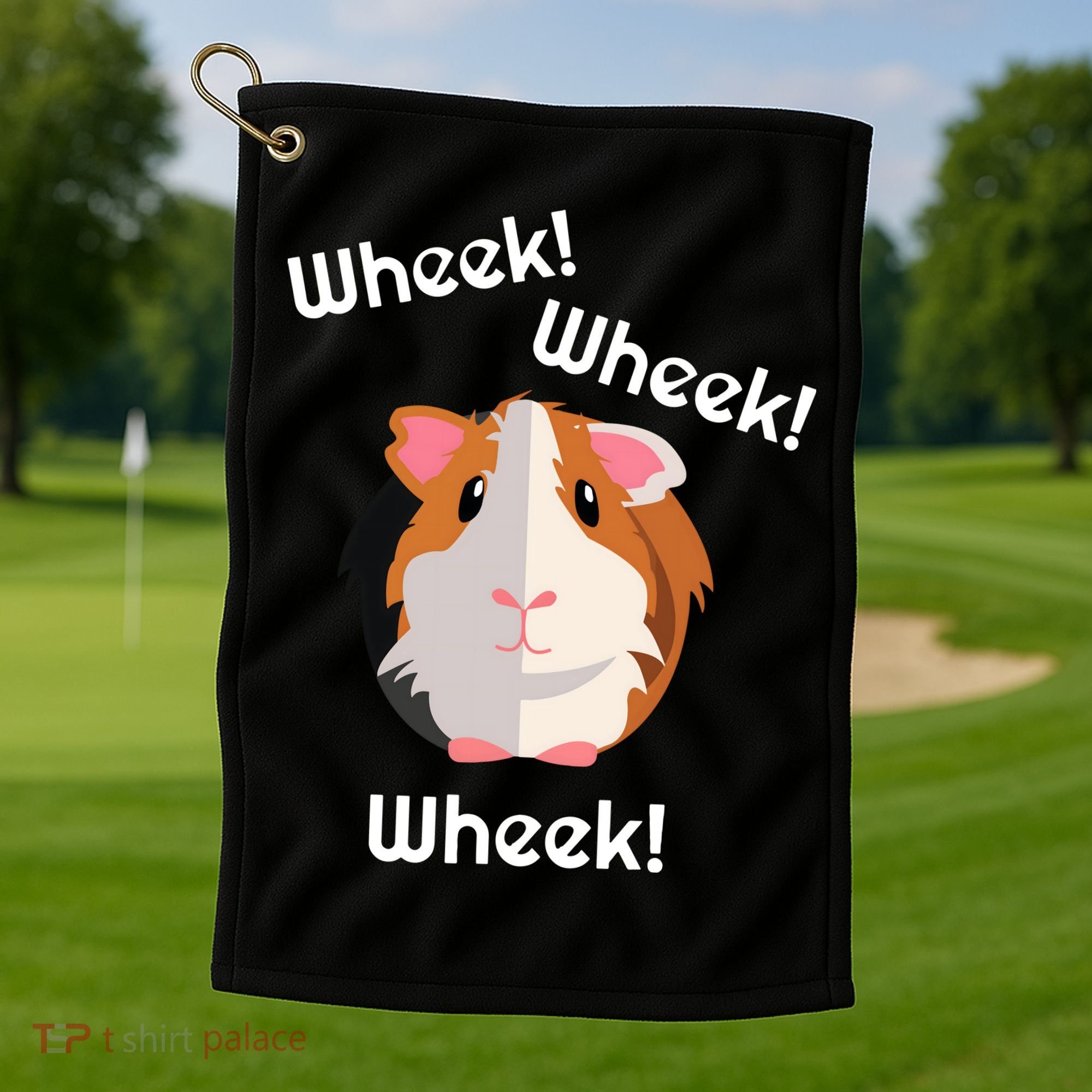 Cute Funny Wheek Guinea Pig Owner Cavy Lover Golf Towel