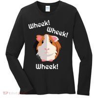 Cute Funny Wheek Guinea Pig Owner Cavy Lover Women's Long Sleeve Shirt thumb 0