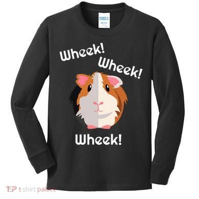 Cute Funny Wheek Guinea Pig Owner Cavy Lover Kids Long Sleeve Shirt