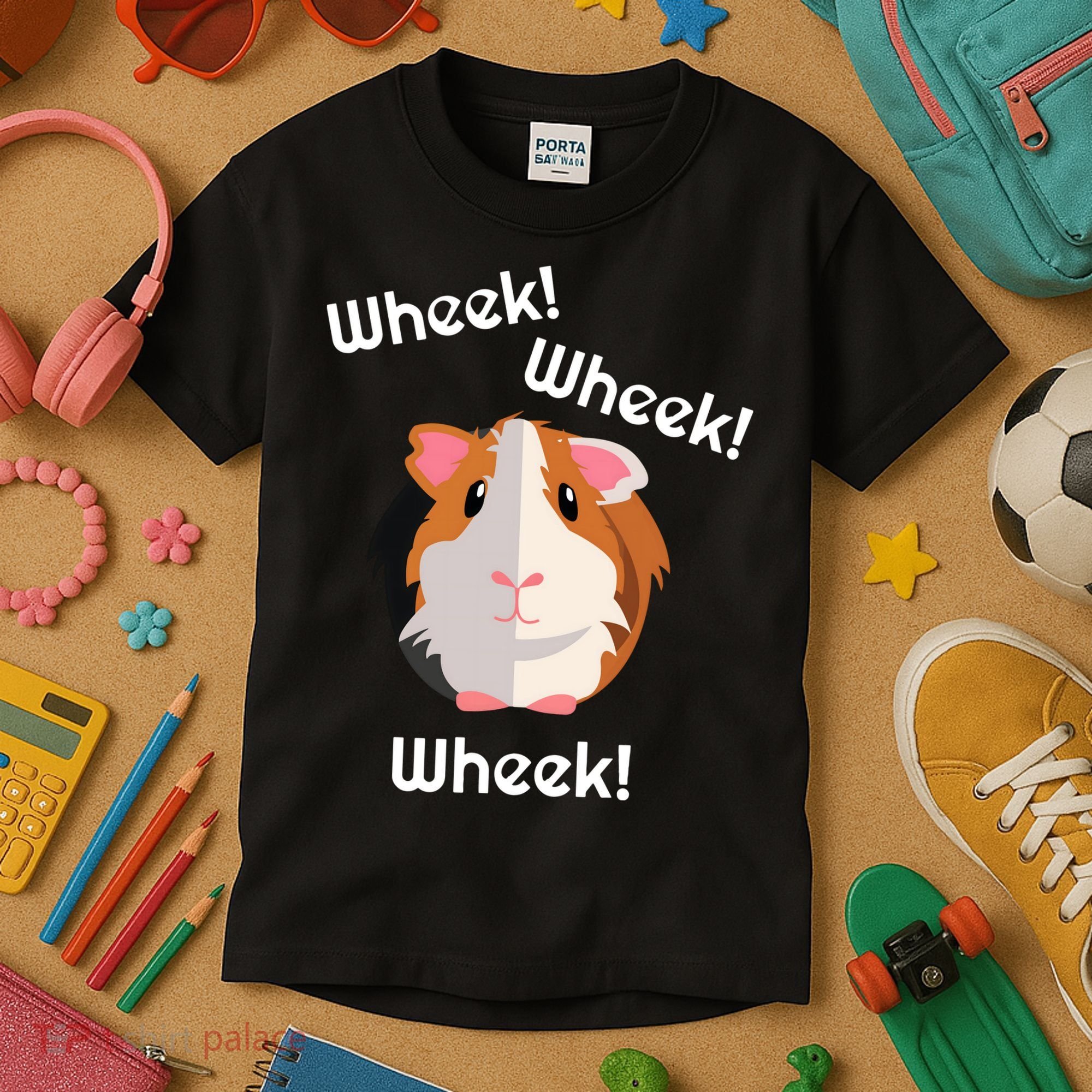 Cute Funny Wheek Guinea Pig Owner Cavy Lover Kids T-Shirt