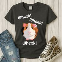 Cute Funny Wheek Guinea Pig Owner Cavy Lover Women's T-Shirt thumb 3