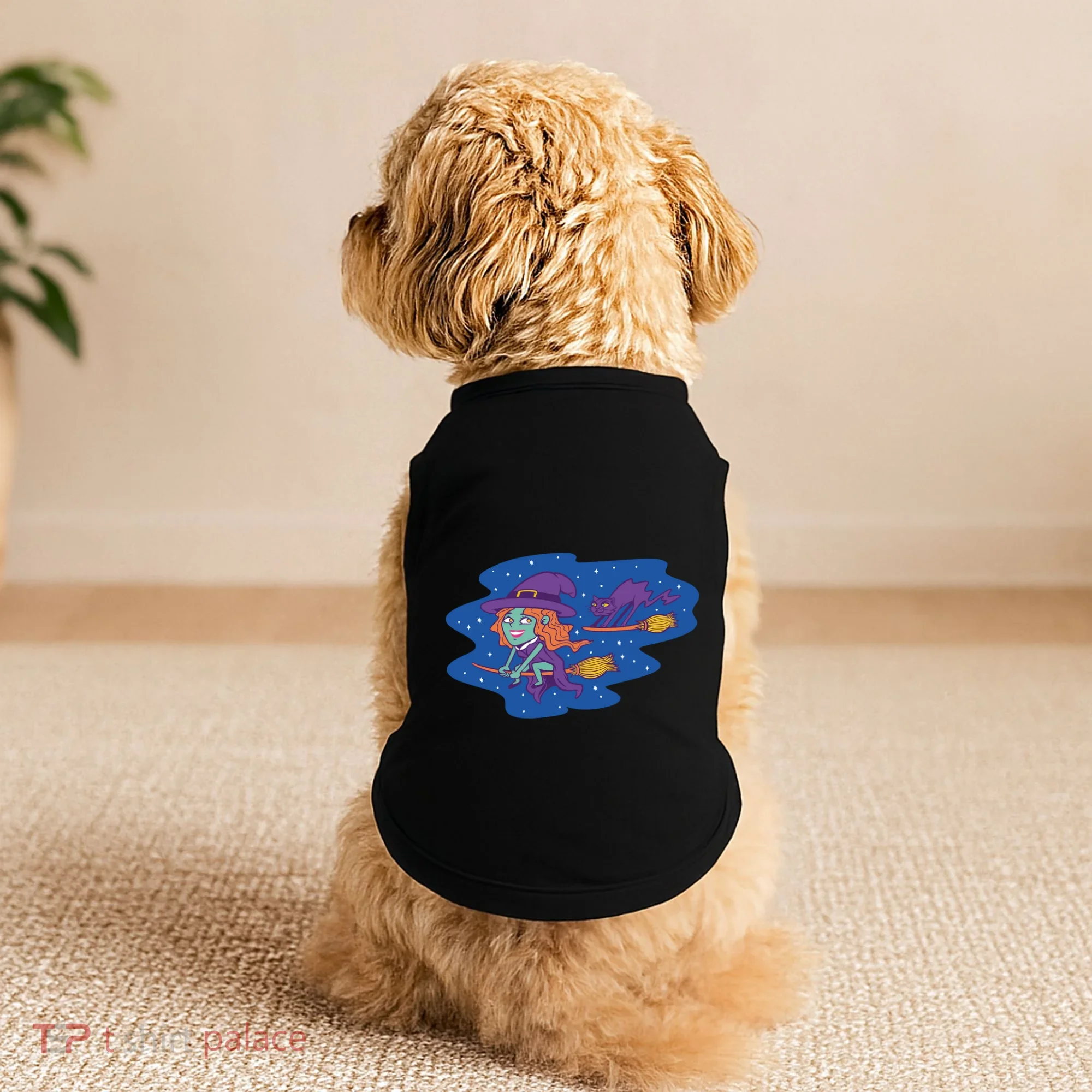 Cute Flying Witch Doggie Tank