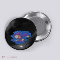 Cute Flying Witch Button thumb 0