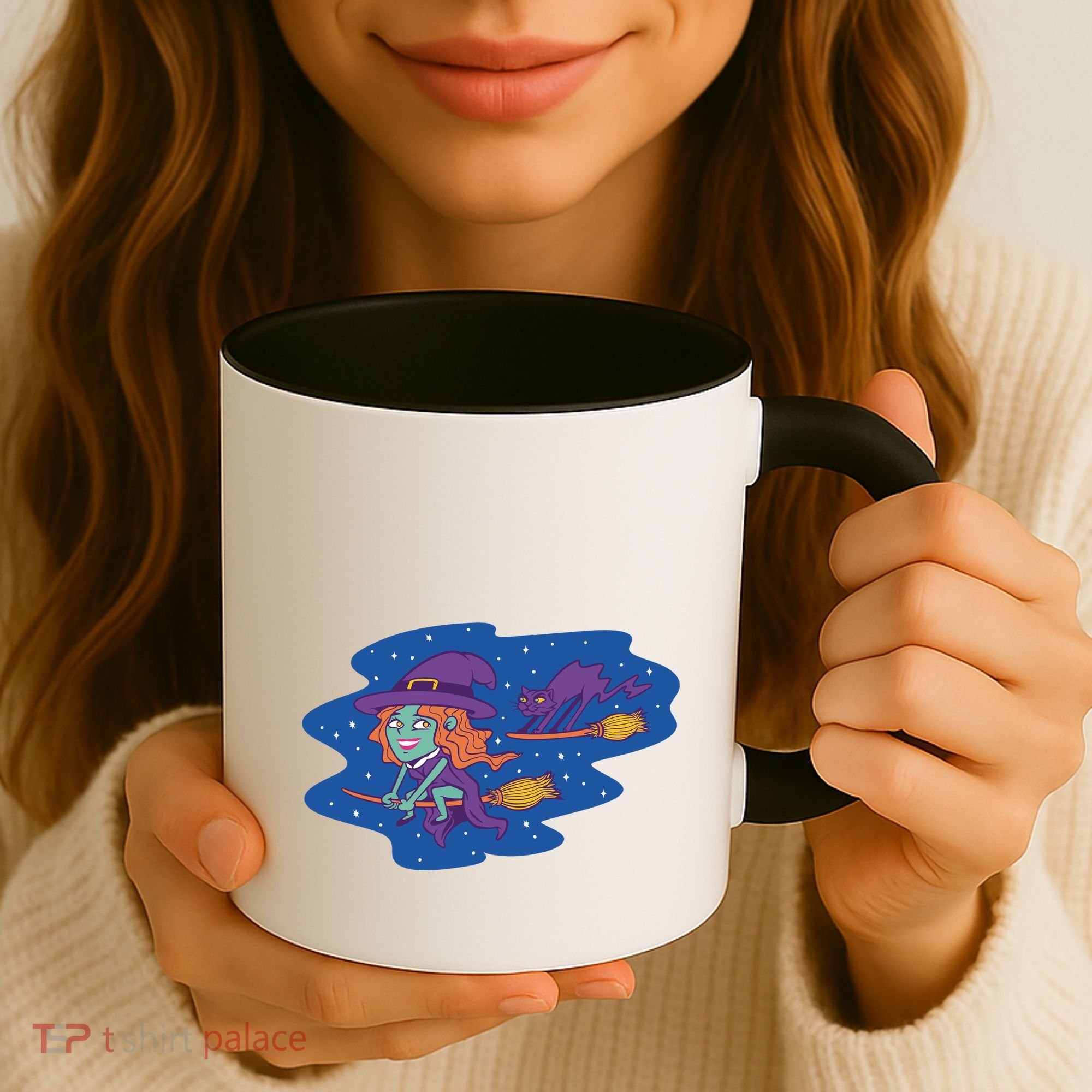 Cute Flying Witch Coffee Mug