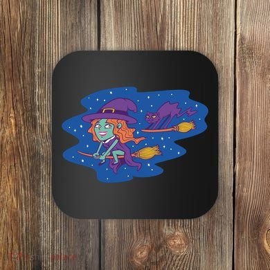 Cute Flying Witch Coaster