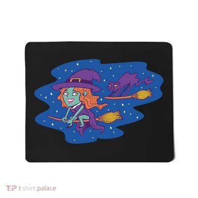 Cute Flying Witch Mousepad