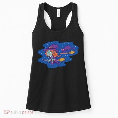 Cute Flying Witch Women's Tank Top