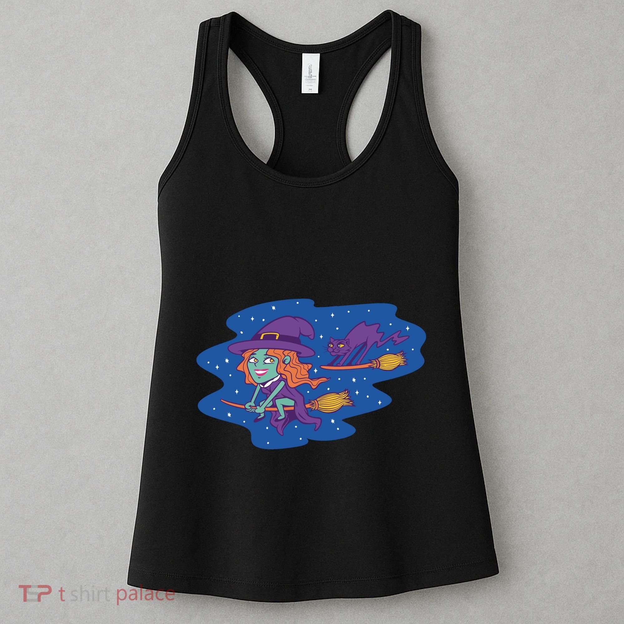 Cute Flying Witch Women's Tank Top