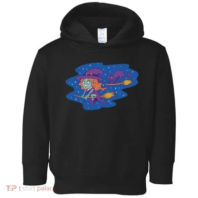 Cute Flying Witch Toddler Hoodie