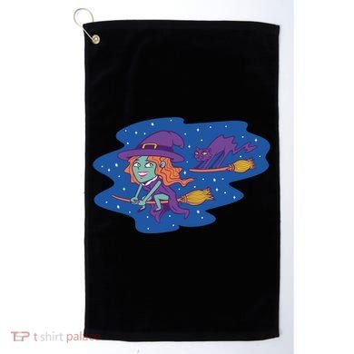 Cute Flying Witch Golf Towel