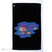Cute Flying Witch Golf Towel thumb 0