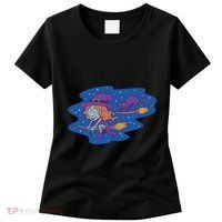 Cute Flying Witch Women's T-Shirt thumb 0