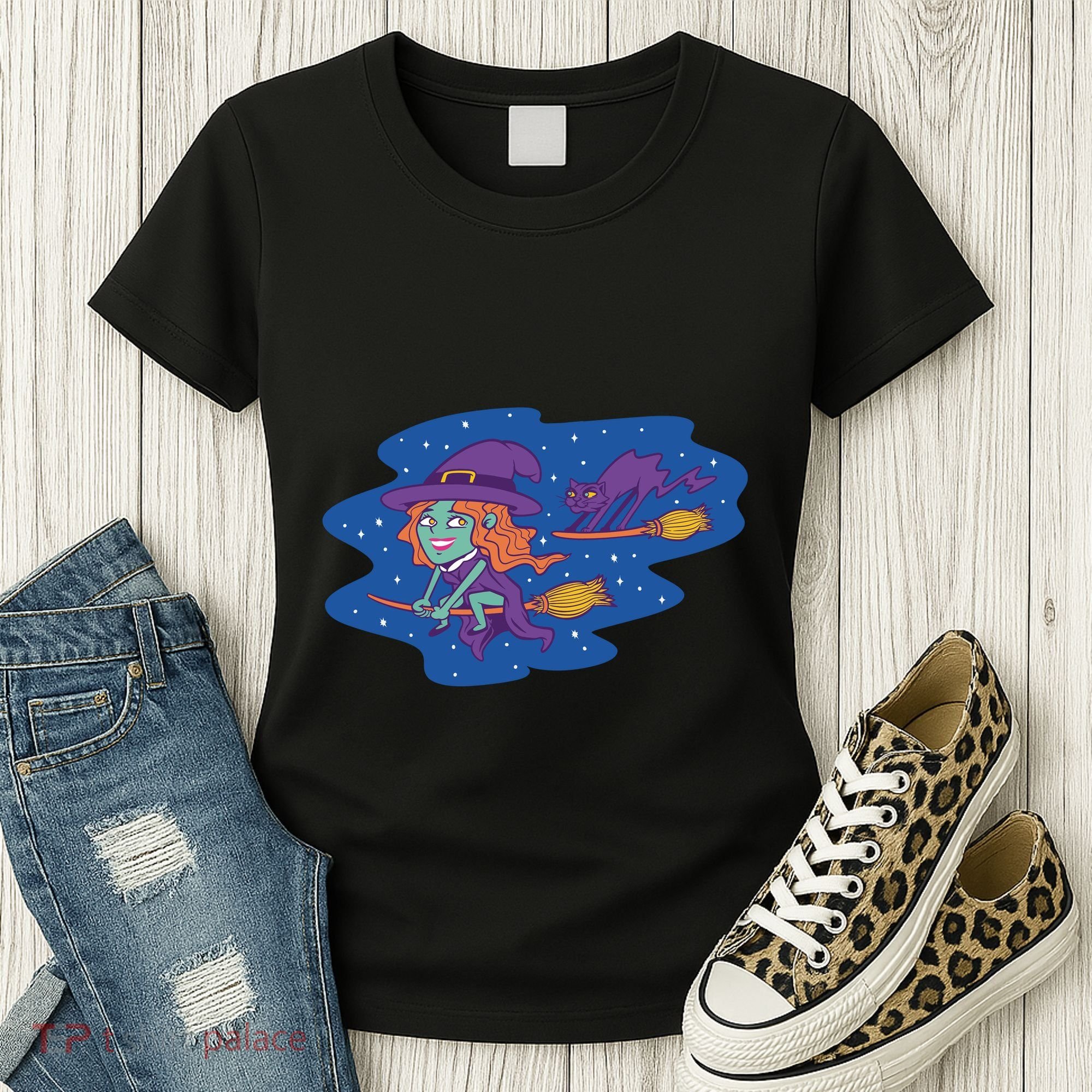 Cute Flying Witch Women's T-Shirt