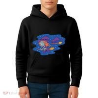 Cute Flying Witch Kids Hoodie thumb 4