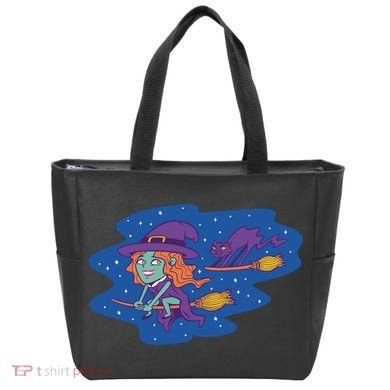 Cute Flying Witch Tote Bag